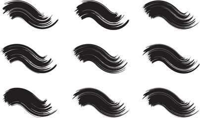 Fototapeta premium Black brush strock set 