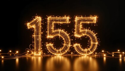 Sparkling Celebration 155: A Festive Light Trail Number