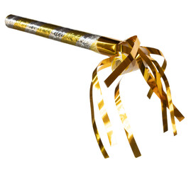 Yellow noise maker with streamers