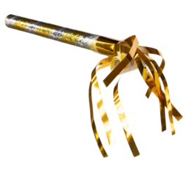 Yellow noise maker with streamers
