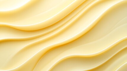 Fototapeta premium Creamy Yellow Substance Swirling Abstract Background