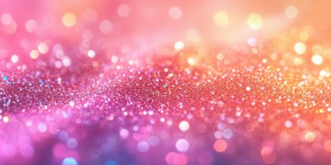 Shimmering sparkle texture with vibrant colors creating an enchanting visual display in a dreamy atmosphere