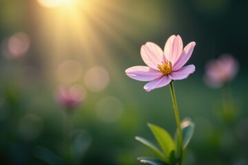 Obraz premium Soft focus on a delicate flower in a misty environment, garden, soft focus, nature