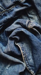 denim elegance: the art of textured blue jeanius