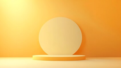 Modern minimalist abstract Orange gradient background with simple shapes