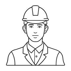 continuous single color full-body line drawing of a man