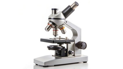 Microscope on White Background