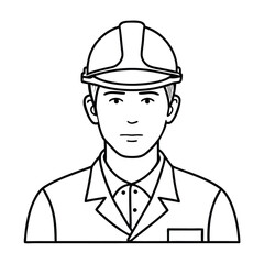 continuous single color full-body line drawing of a man