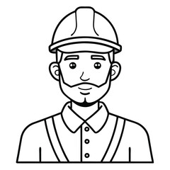 continuous single color full-body line drawing of a man