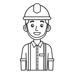 continuous single color full-body line drawing of a man