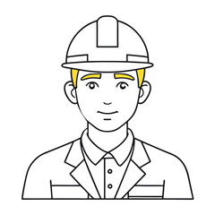 continuous single color full-body line drawing of a man