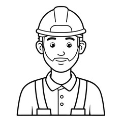 continuous single color full-body line drawing of a man