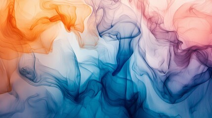 Abstract Colorful Smoke Background with Soft Fluid Swirls and Patterns