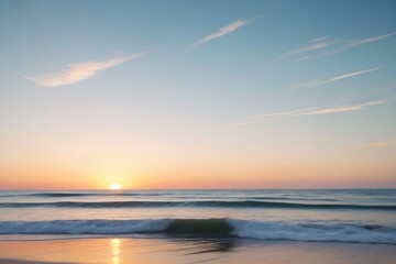 Obraz premium surfers are riding the waves at sunset on the beach