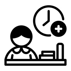 Fototapeta premium This Overtime icon is suitable for Business Motivation, Business Improvement, etc.