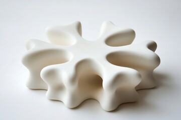 Fototapeta premium Abstract White Shape - Sculptural Form, Minimalist Design