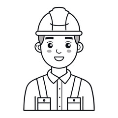 continuous single color full-body line drawing of a man