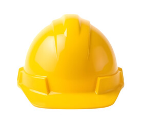 Yellow hard hat safety equipment, construction helmet