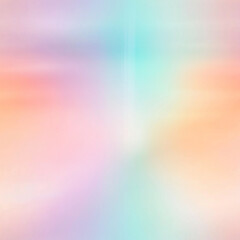 Obraz premium A gradient of light blue, pink, purple, orange, and green in soft colors creates a blurred background.