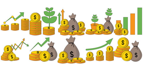 Fototapeta premium Financial Growth Illustration 