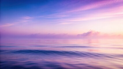 Fototapeta premium Soft lavender mist rises from a tranquil ocean, natural, abstract art, natural, abstract art