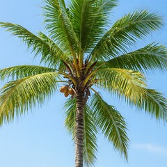 Fototapeta premium palm tree on blue sky