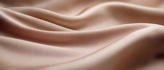 Obraz premium Flowing Fabric in Soft Beige Tones Creates a Luxurious and Elegant Texture Background
