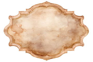 Vintage watercolor background, elegant frame design, soft earthy tones, perfect for invitations, artistic projects, and branding.