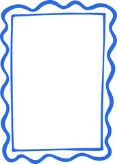 Wavy Rectangle Frame Hand Drawn Illustration Vector