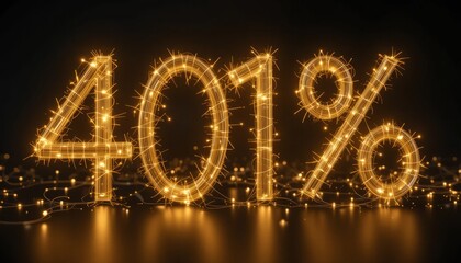 401k Retirement Plan Savings Sparkler Percentage Illustration