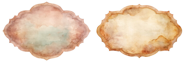 Vintage watercolor backgrounds, decorative frames, soft pastel colors, elegant design, artistic texture, versatile use, printable art.