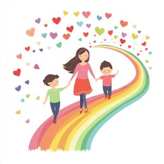 A Mother's Love: Walking on a Rainbow of Hearts