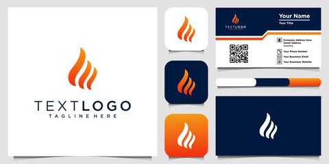 hot fire with circle / flame heat or spicy food symbol flat vector icon for apps and websites and business card