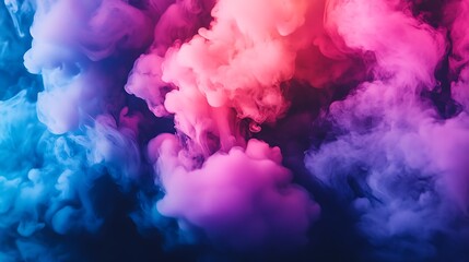 Fototapeta premium Colorful smoke swirls, abstract art background