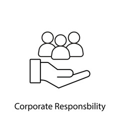 Corporate Responsbility Vector Icon Isolated on White Background, Sustainability Business Concept
