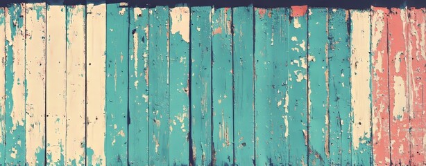 A rustic and charming backdrop is formed by a shabby wood texture featuring worn out details in various shades of blue and white, with a weathered appearance that adds character and warmth to any