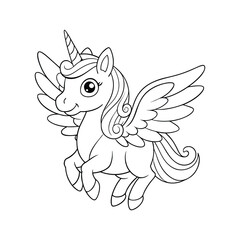 Fototapeta premium Unicorn Coloring Ideas