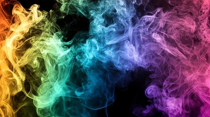 Obraz premium Softly lit, dreamy tendrils of smoke intertwine in an abstract design, showcasing their intricate texture through subtle lighting