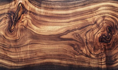 Naklejka premium Close-up view of a beautifully grained wooden surface showcasing intricate patterns and textures