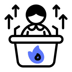 This Motivational speech icon is suitable for Business Motivation, Business Improvement, etc.