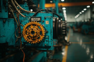 Transmission gear assembly featuring gears of multiple sizes to demonstrate ratio-based effects on torque and speed, highlighting intricate machinery details