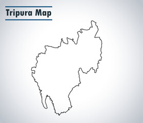 Fototapeta premium Tripura at a Glance A Map of Scenic Beauty and Cultural Wonders