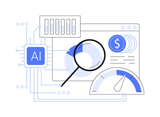 AI-Enhanced Sales Analytics abstract concept vector illustration.