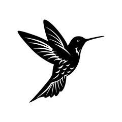 hummingbird silhouette vector