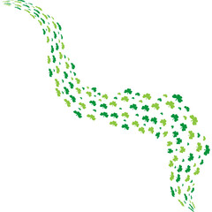  St Patricks Day clover wave