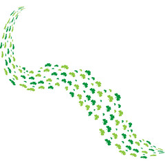  St Patricks Day clover wave