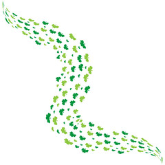  St Patricks Day clover wave