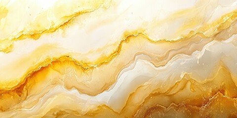 Abstract design showcasing rich golden and cream swirls in a fluid art style