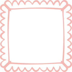 Wavy Square Frame Hand drawn Illustration Vector