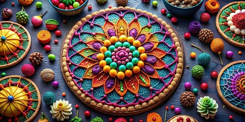 Colorful Edible Dreamcatcher Food Art